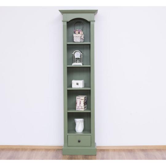 uzka polica skryna mediteransky vintage zeleny kupelna ulozny vysoky nabytok na mieru vyrobene masivne drevo country vintage vidiecky styl dekoracie.jpg